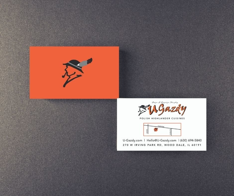 u gazdy polish restaurant business card design by paulina fadrowska